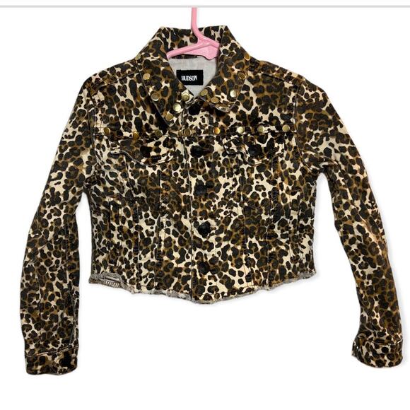 Hudson Kids Leopard Jean Jacket - Picture 1 of 4